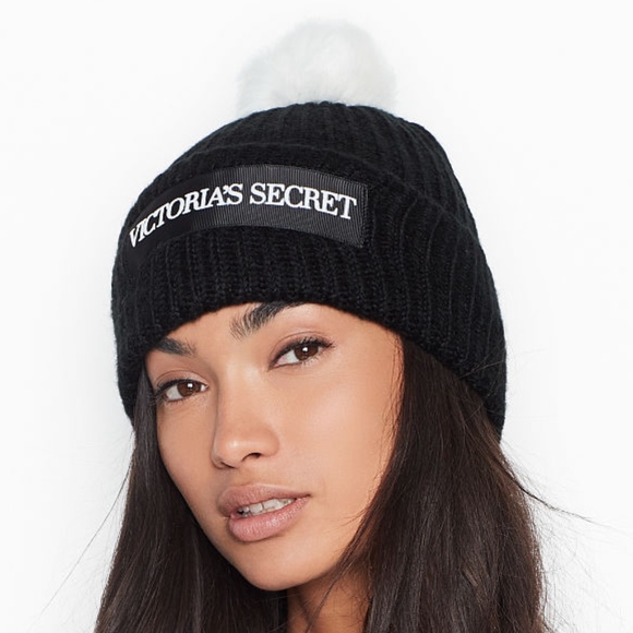 Victoria's Secret Logo Pom-Pom Hat - Picture 1 of 2